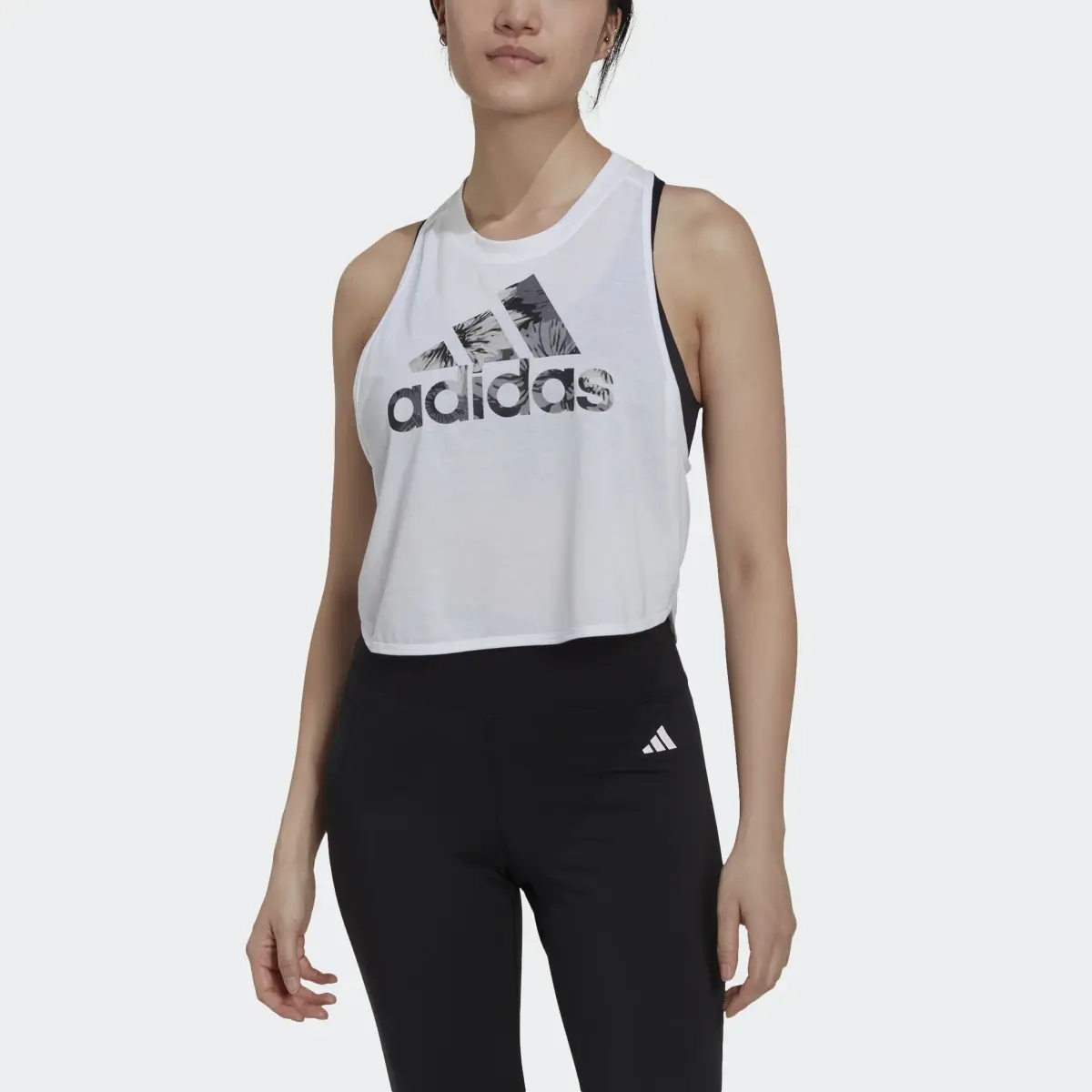 Adidas AEROREADY Made for Training Floral Tank Top. 1