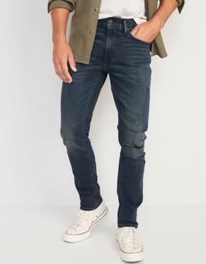 Slim Built-In-Flex Ripped Jeans for Men blue