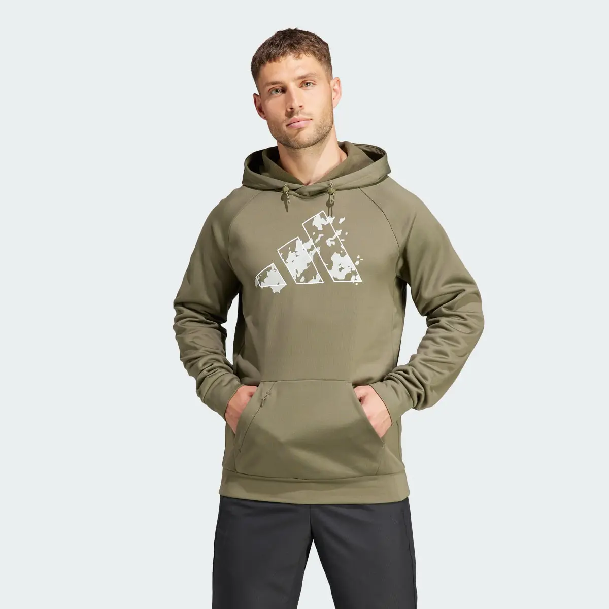 Adidas Game and Go Camo Big Logo Training Hoodie. 2