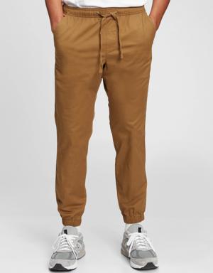 Slim Canvas Joggers with GapFlex brown