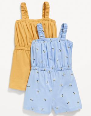 Sleeveless Jersey-Knit Romper 2-Pack for Toddler Girls yellow