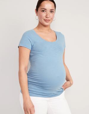 Old Navy Maternity EveryWear Slub-Knit Scoop-Neck T-Shirt blue