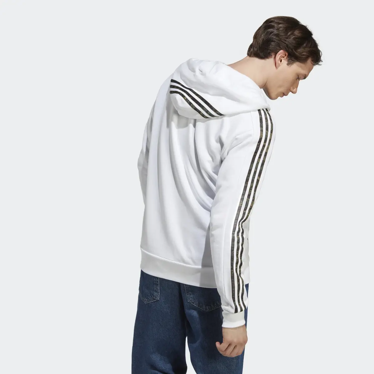 Adidas Chaqueta con capucha Essentials French Terry 3 bandas. 3