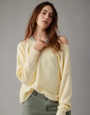 Whoa So Soft Ballet-Neck Sweater