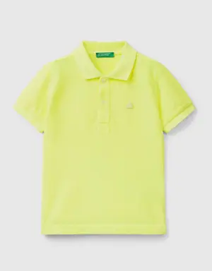 neon polo in organic cotton