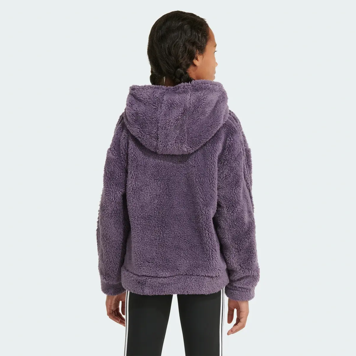 Adidas Long Sleeve Cozy Furry Pullover Hoodie. 2