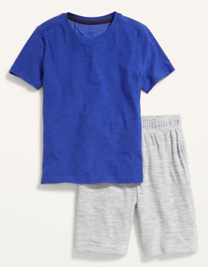 Breathe On Tee And Shorts Set For Boys multi