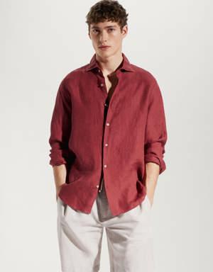 Mango Camicia regular-fit 100% lino