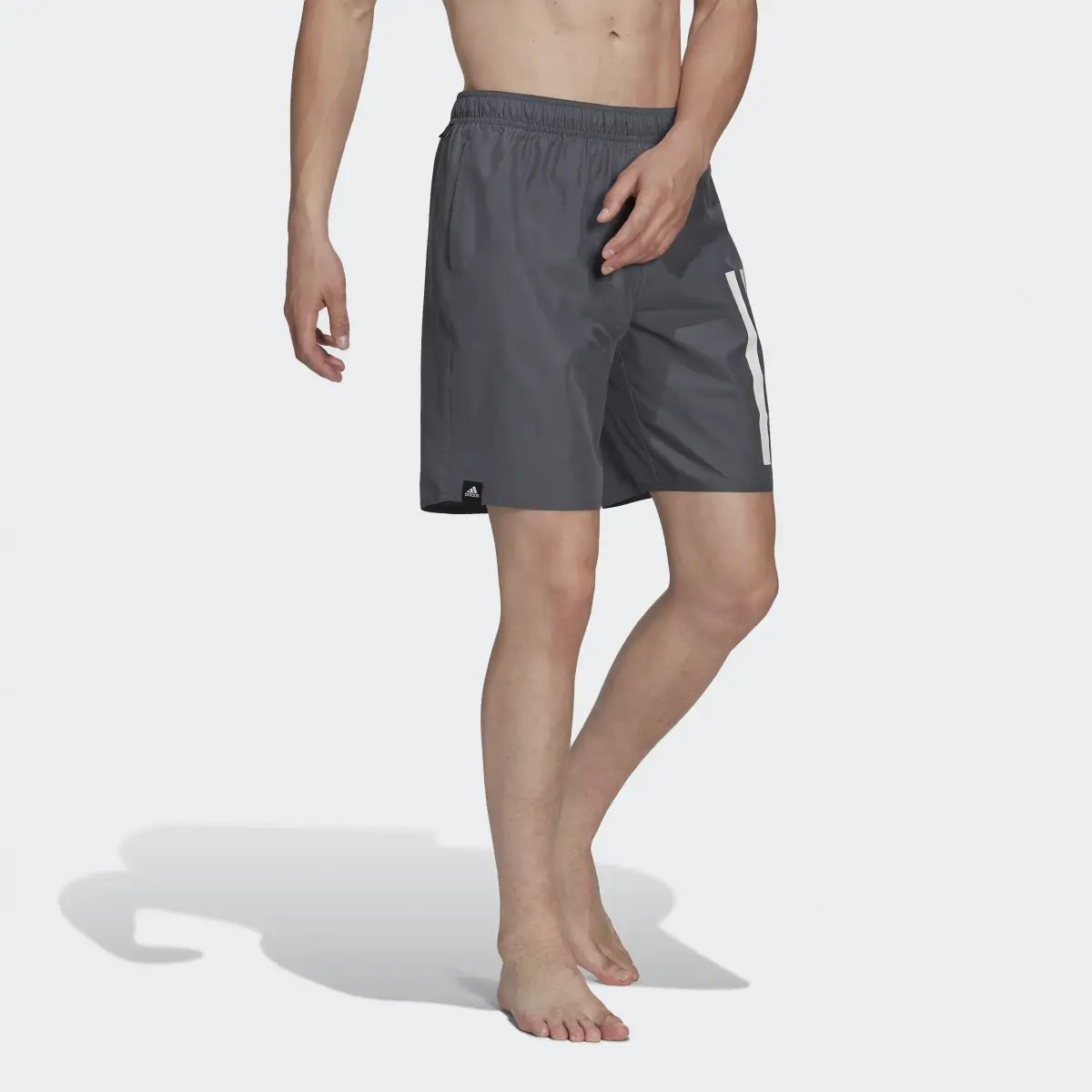 Adidas Classic Length 3-Stripes Swim Shorts. 3