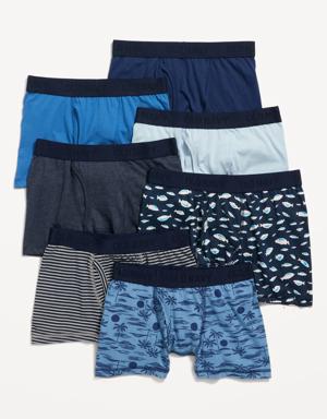 Old Navy Printed Boxer-Briefs Underwear 7-Pack for Boys blue