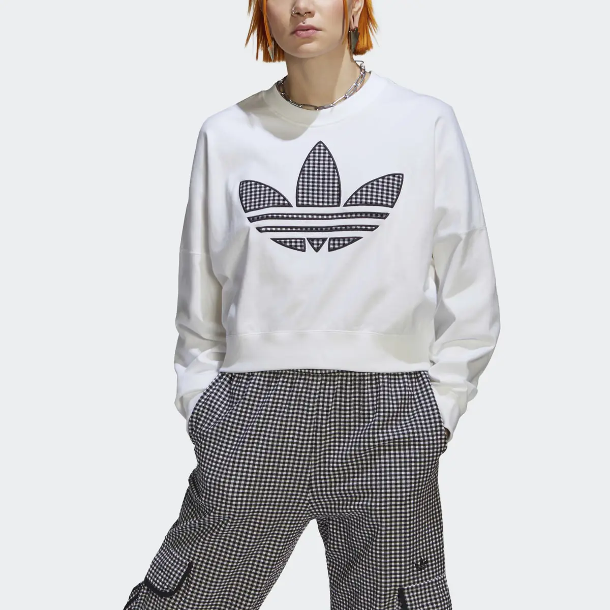 Adidas Loose Sweatshirt with Trefoil Application. 1