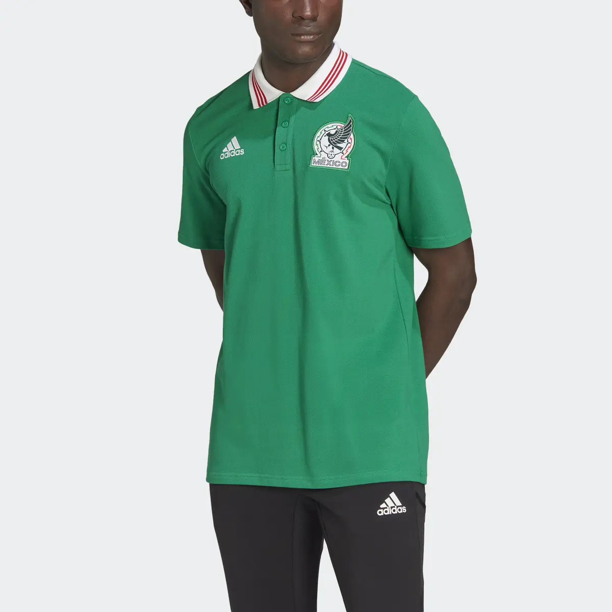 Adidas Playera Polo ADN Selección Nacional de México. 1