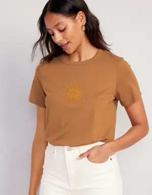 Old Navy EveryWear Graphic T-Shirt for Women orange