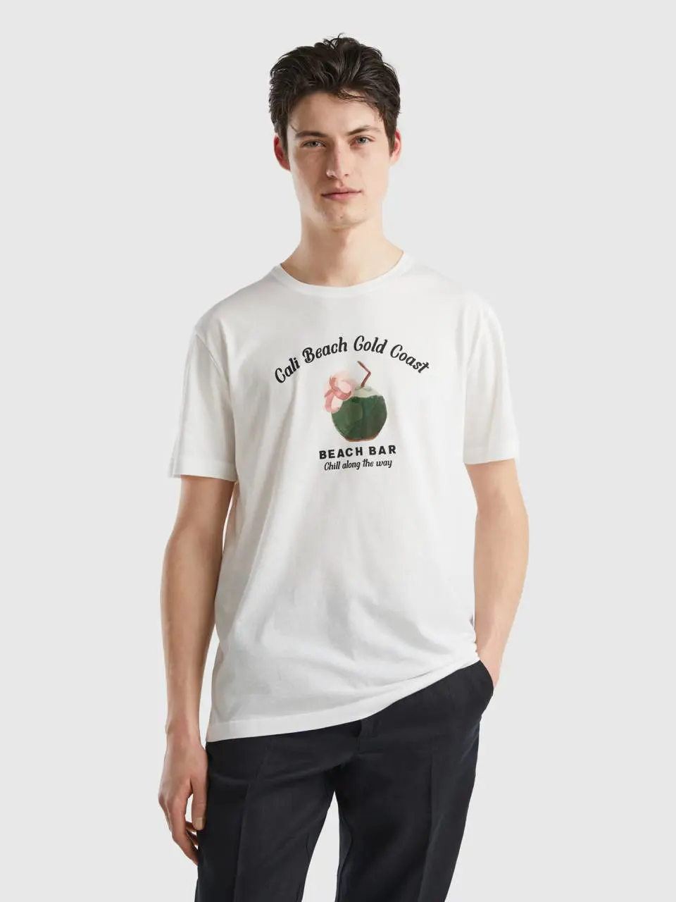 Benetton t-shirt in pure cotton with print. 1