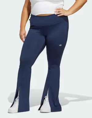 Flared Joggers with Split Hem (Plus Size)