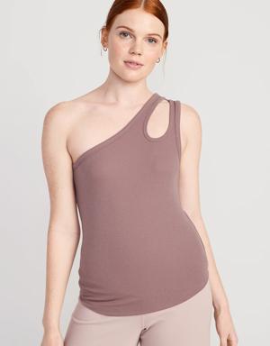 Old Navy UltraLite All-Day One-Shoulder Cutout Tank Top for Women pink