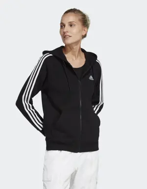 Adidas Essentials 3-Stripes French Terry Regular Full-Zip Hoodie. 2 Adidas Essentials 3-Stripes French Terry Regular Full-Zip Hoodie. 2
