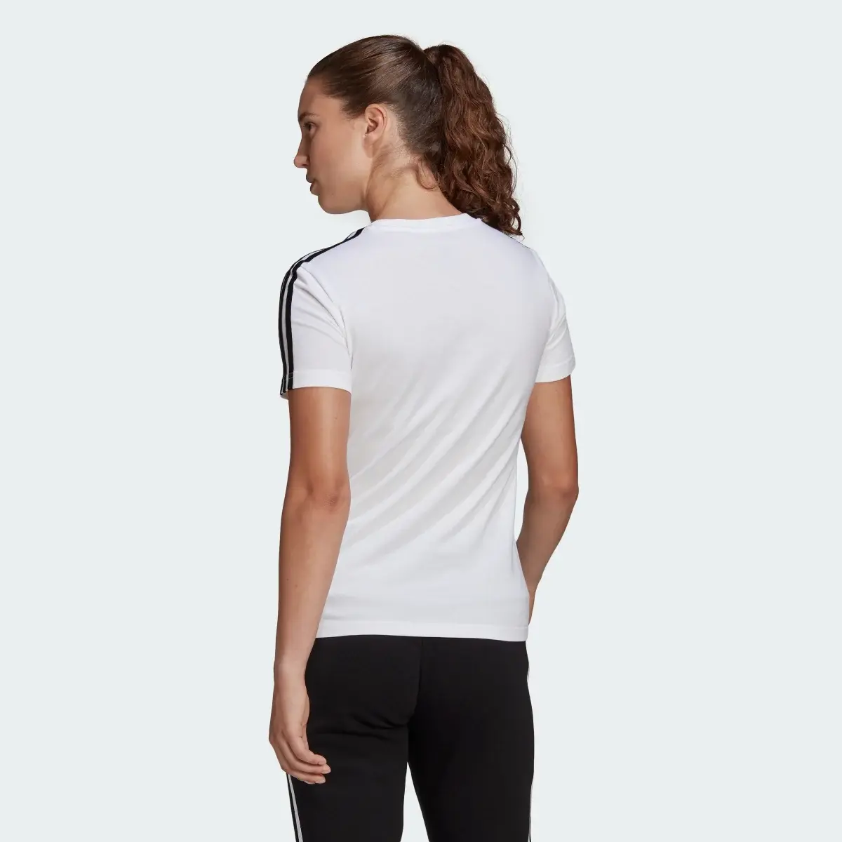 Adidas Essentials Slim 3-Stripes T-Shirt. 3
