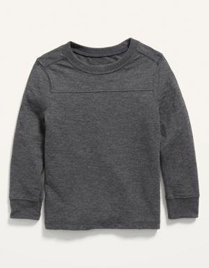 Long-Sleeve Slub-Knit T-Shirt for Toddler Boys black