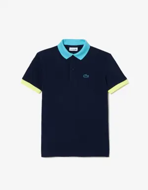 Lacoste Polo de piqué de algodón color block