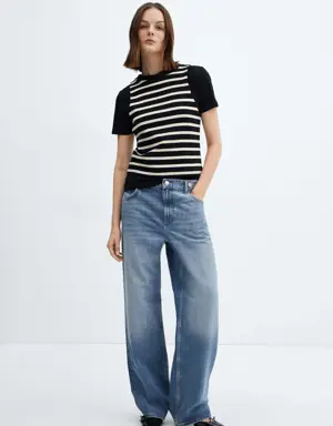 Loose mid-rise wideleg jeans