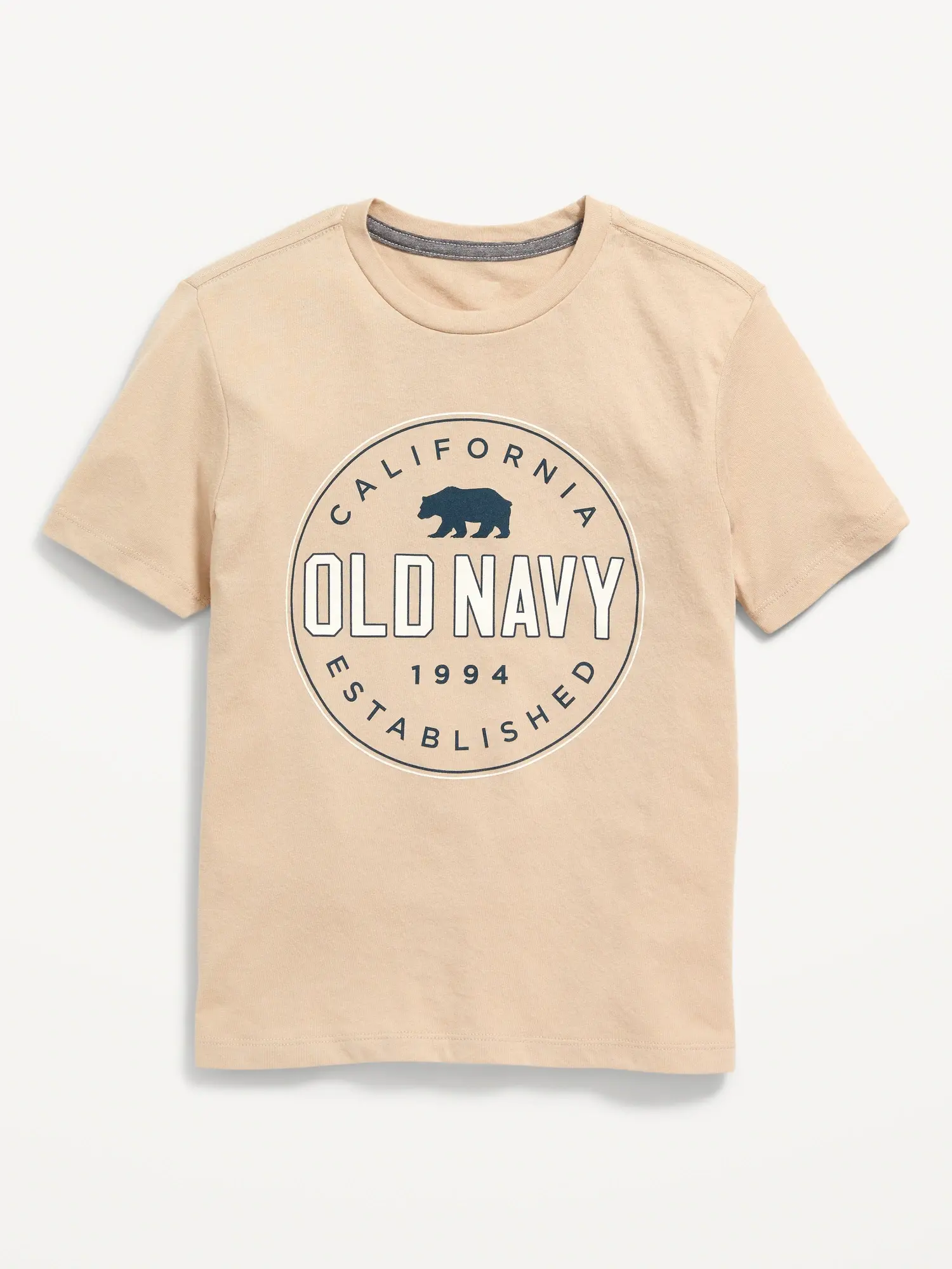 Old Navy Short-Sleeve Logo-Graphic T-Shirt for Boys beige. 1
