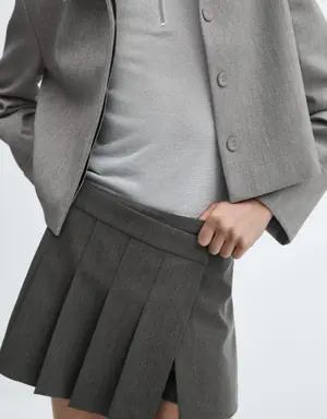 Pleated skirt trousers