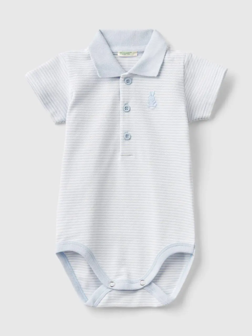 Benetton polo bodysuit in stretch cotton. 1