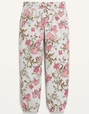 Vintage Printed Jogger Sweatpants for Girls gray