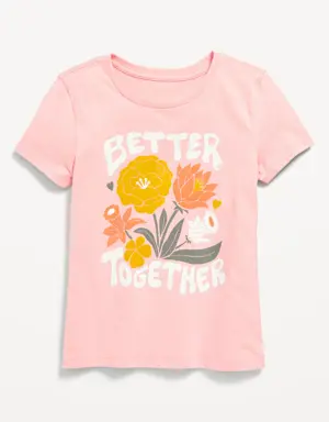 Old Navy Short-Sleeve Graphic T-Shirt for Girls pink
