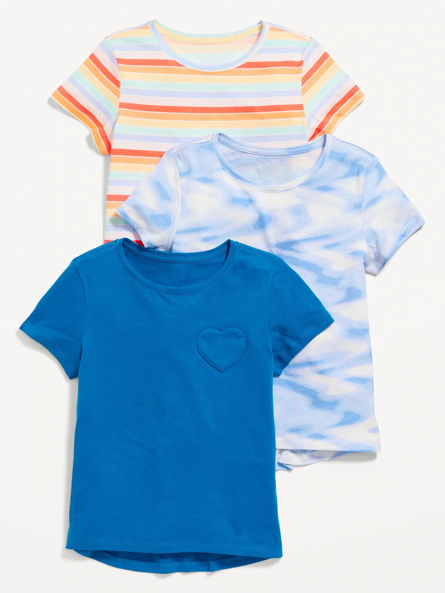 Old Navy Softest Short-Sleeve T-Shirt Variety 3-Pack for Girls multi. 1