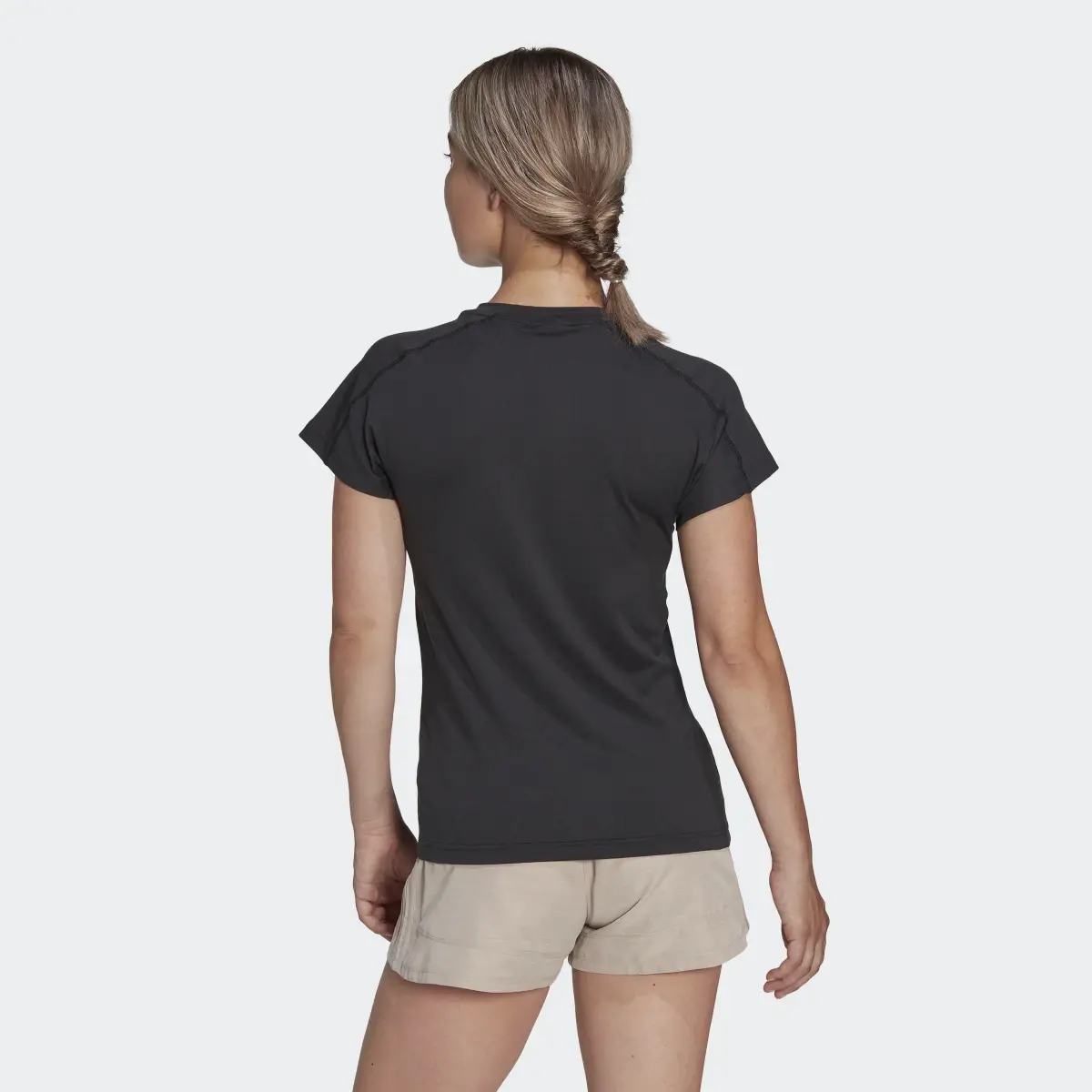 Adidas AEROREADY Train Essentials Minimal Branding V-Neck T-Shirt. 3