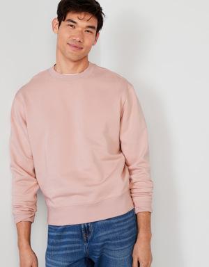 Oversized Crew-Neck Sweatshirt for Men pink