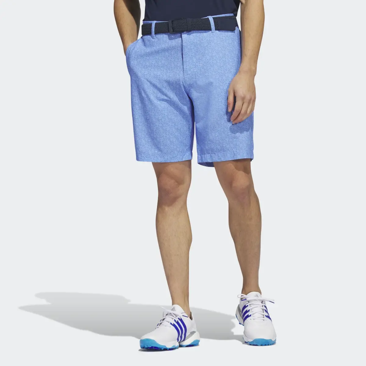 Adidas Ultimate365 Nine-Inch Printed Golf Shorts. 1