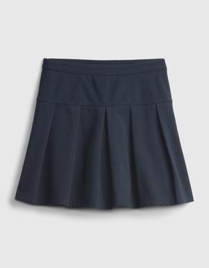 Kids Uniform Pleated Skirt blue