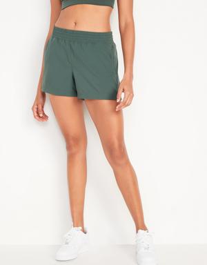 Old Navy High-Waisted StretchTech Shorts for Women -- 3.5-inch inseam green