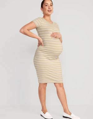 Maternity Jersey-Knit Bodycon Dress brown