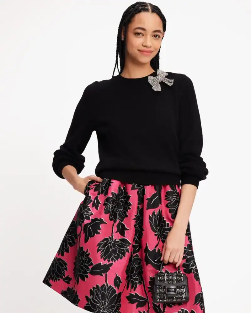 Kate Spade Embellished Bow Sweater. 1