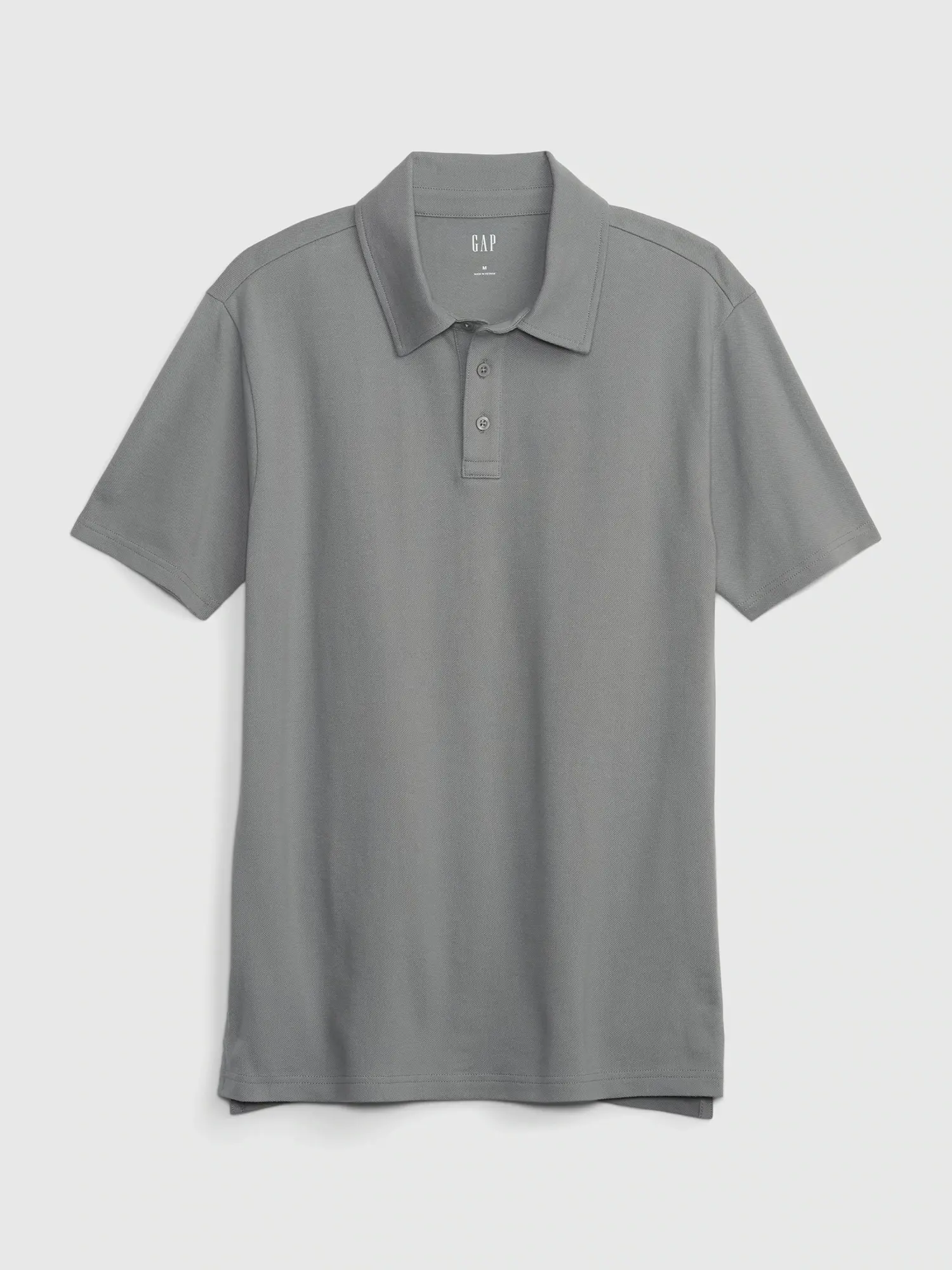 Gap Refined Pique Polo Shirt gray. 1
