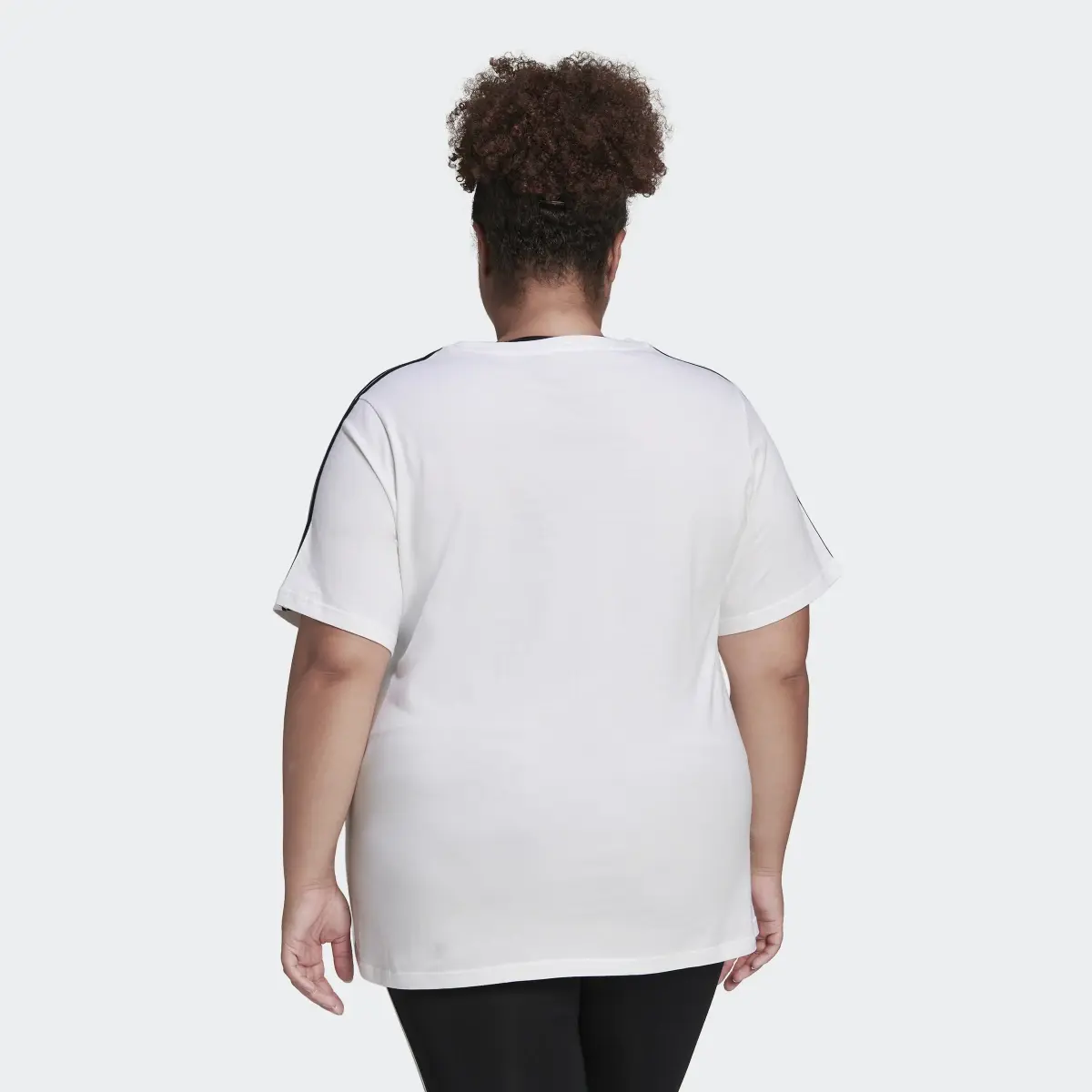 Adidas Essentials Slim 3-Stripes T-Shirt (Plus Size). 3