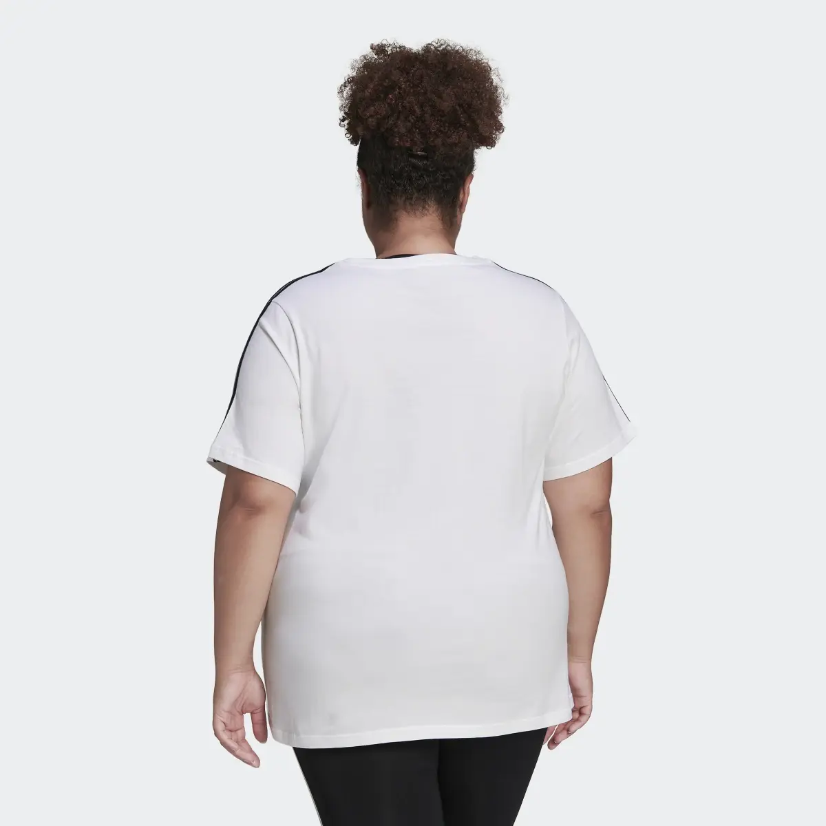 Adidas Essentials Slim 3-Stripes Tee (Plus Size). 3