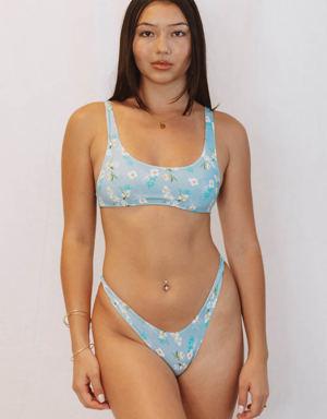 Flor Oceania Blue Lily Scoop Neck Bikini Top