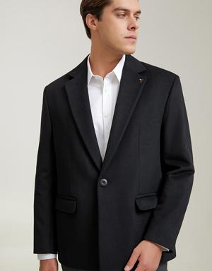 Tween Oversize Siyah Kumaş Ceket