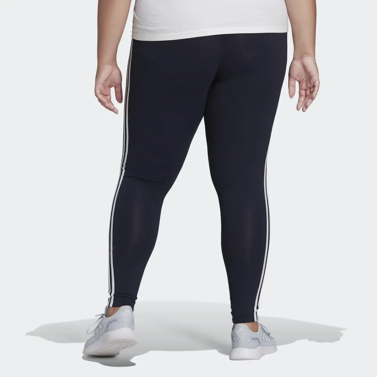 Adidas Essentials 3-Stripes Leggings (Plus Size). 2
