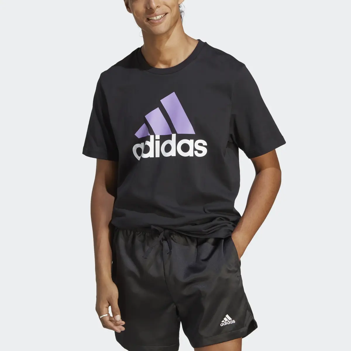 Adidas Essentials Single Jersey Big Logo Tee. 1
