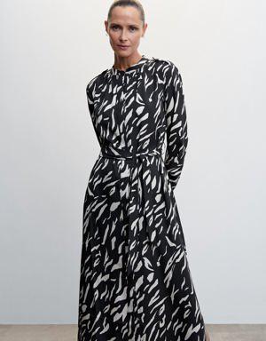 Midi printed dress