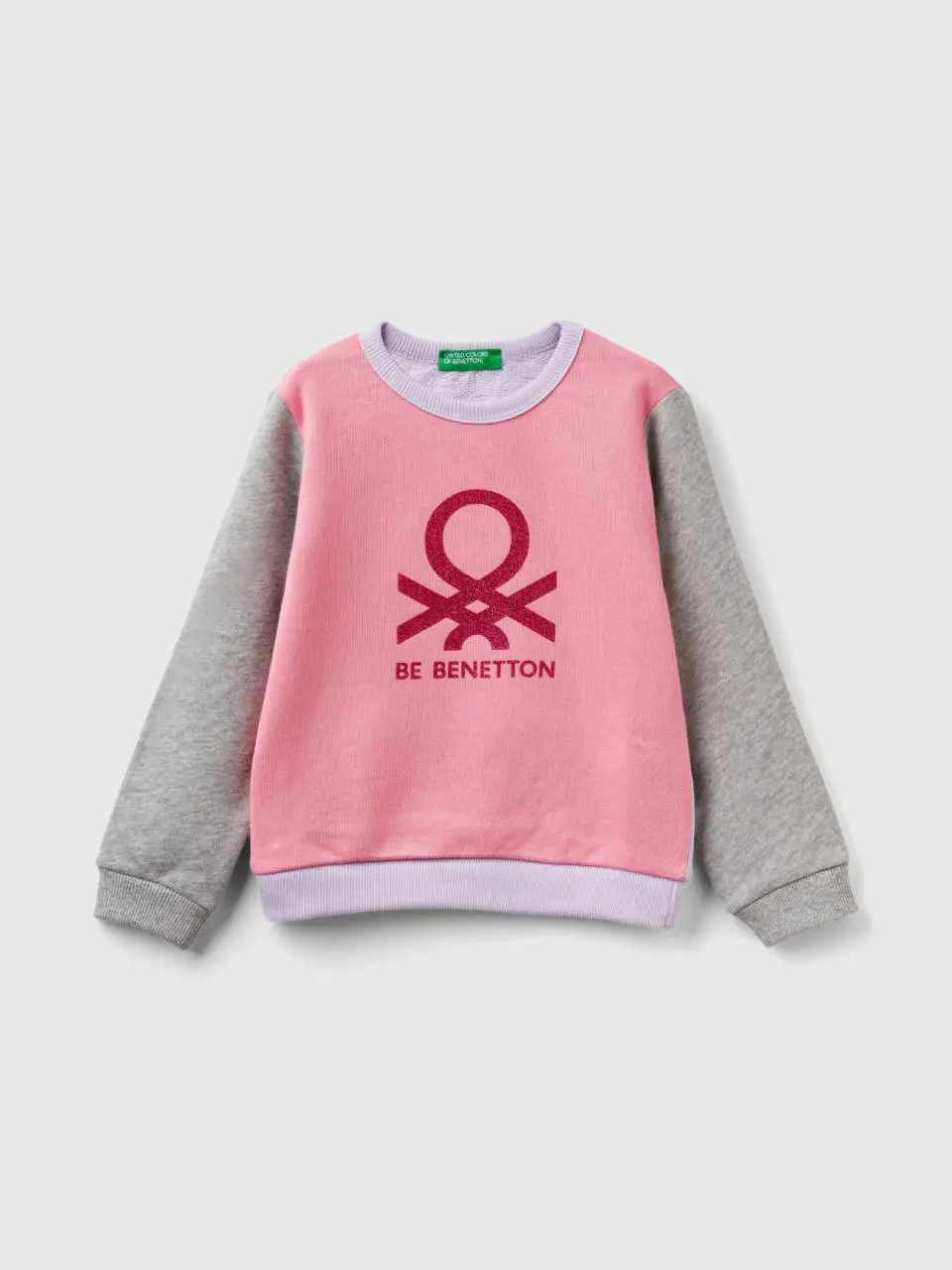 Benetton 100% organic cotton sweatshirt with logo. 1