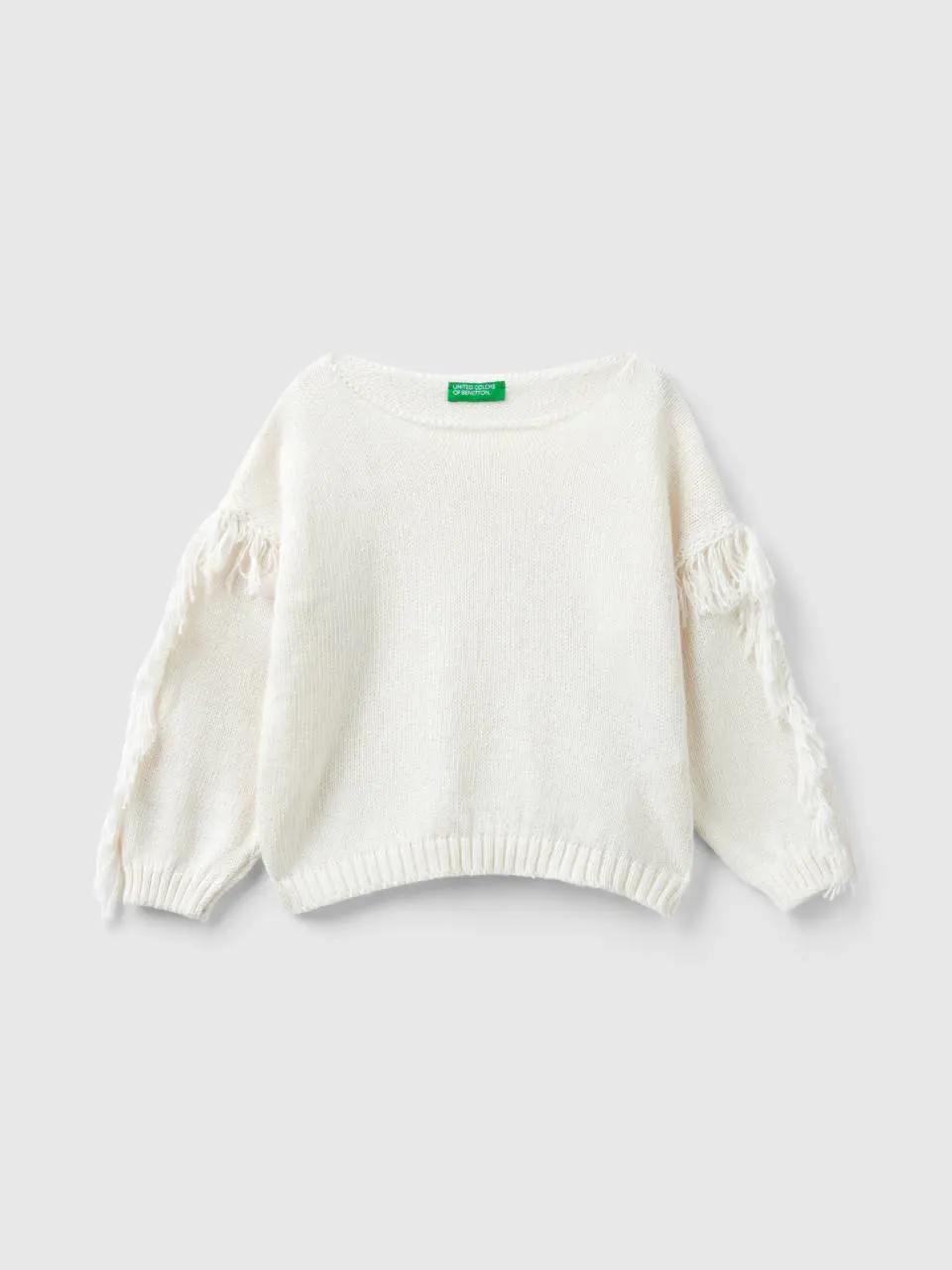 Benetton sweater with fringe. 1