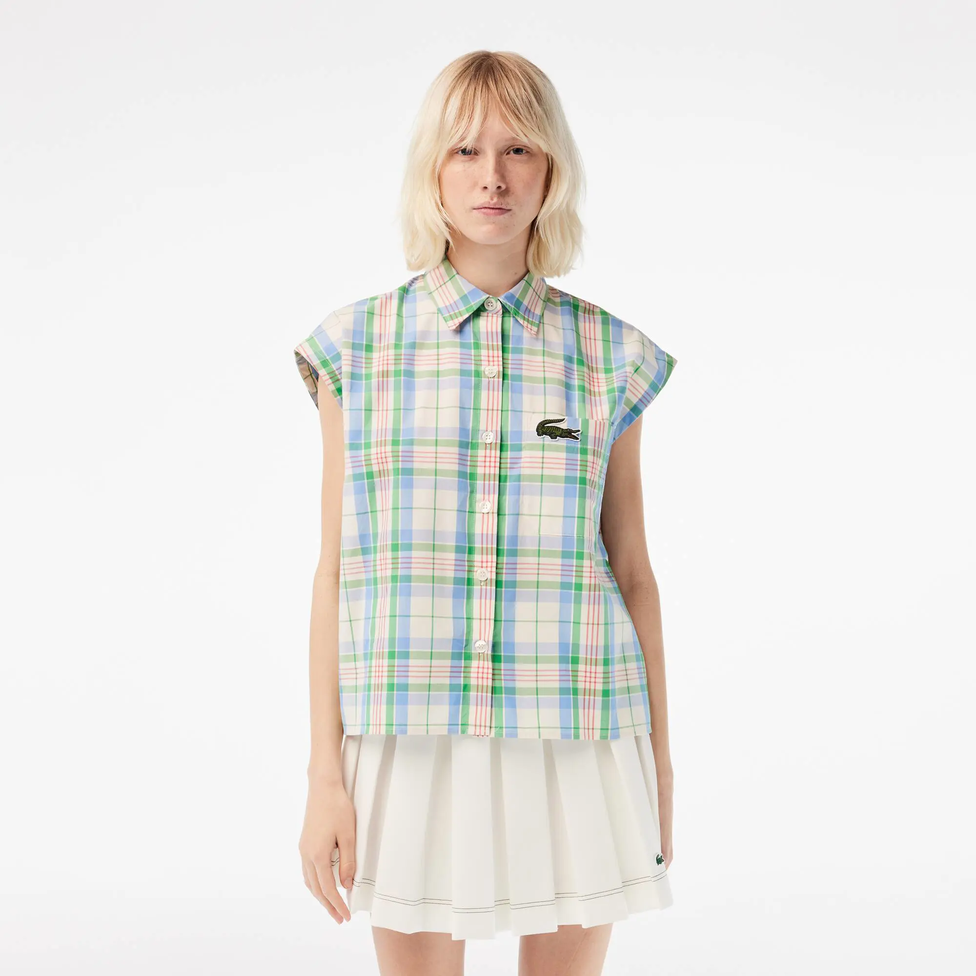 Lacoste Women’s Lacoste Check Print Shirt. 1