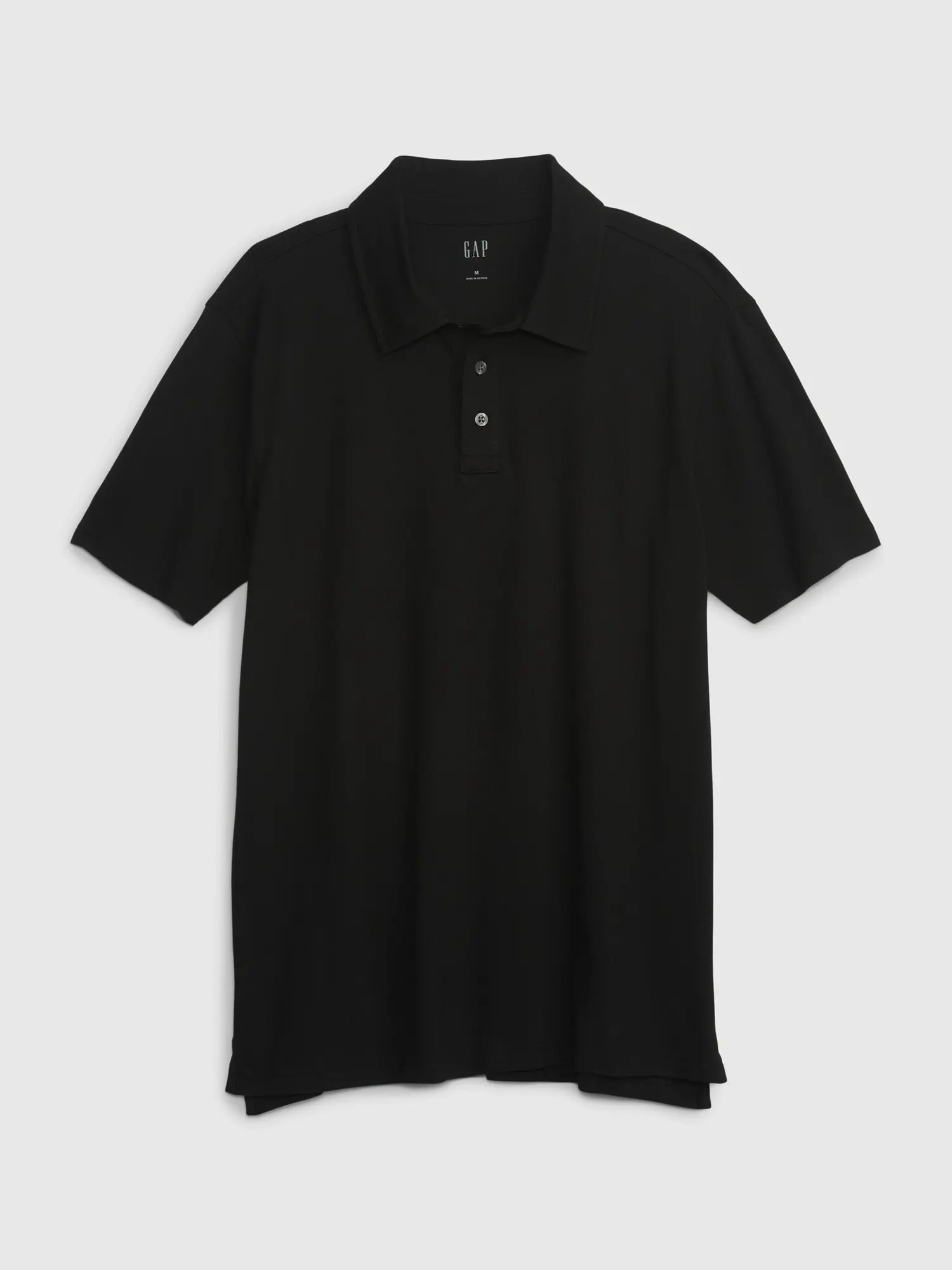 Gap Refined Pique Polo Shirt black. 1